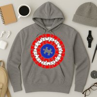 Autism Awareness Captain Puzzle Shield Hoodie