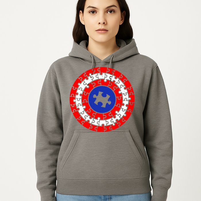 Autism Awareness Captain Puzzle Shield Hoodie