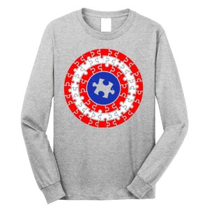 Autism Awareness Captain Puzzle Shield Long Sleeve Shirt