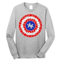 Autism Awareness Captain Puzzle Shield Long Sleeve Shirt