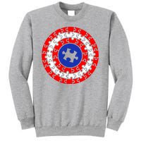 Autism Awareness Captain Puzzle Shield Sweatshirt