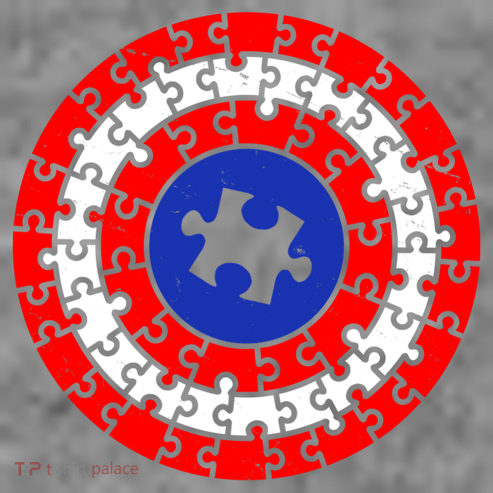 Autism Awareness Captain Puzzle Shield Sweatshirt