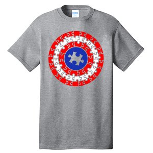 Autism Awareness Captain Puzzle Shield Tall T-Shirt