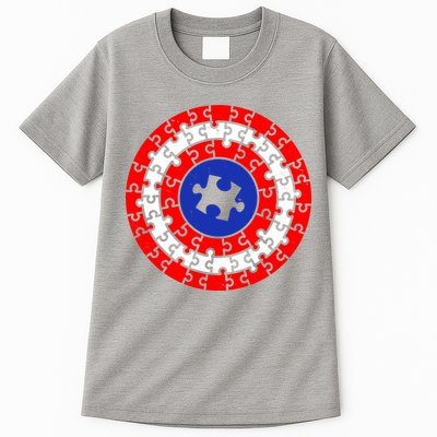 Autism Awareness Captain Puzzle Shield Tall T-Shirt