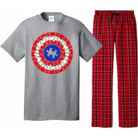 Autism Awareness Captain Puzzle Shield Pajama Set