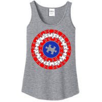 Autism Awareness Captain Puzzle Shield Ladies Essential Tank