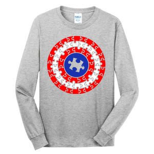 Autism Awareness Captain Puzzle Shield Tall Long Sleeve T-Shirt