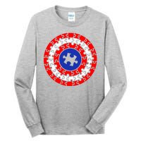 Autism Awareness Captain Puzzle Shield Tall Long Sleeve T-Shirt