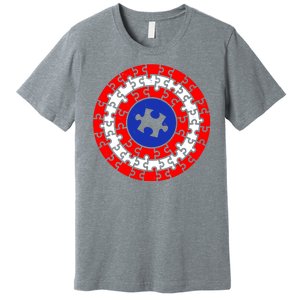 Autism Awareness Captain Puzzle Shield Premium T-Shirt