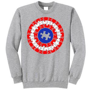 Autism Awareness Captain Puzzle Shield Tall Sweatshirt