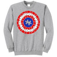 Autism Awareness Captain Puzzle Shield Tall Sweatshirt