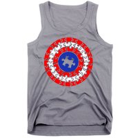 Autism Awareness Captain Puzzle Shield Tank Top