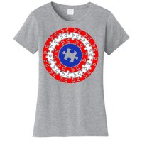 Autism Awareness Captain Puzzle Shield Women's T-Shirt