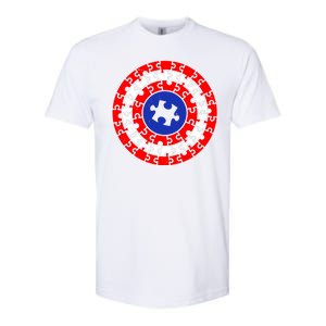 Autism Awareness Captain Puzzle Shield Softstyle CVC T-Shirt