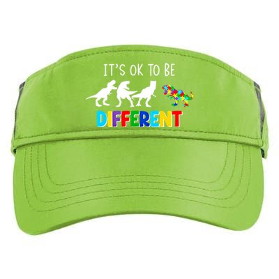 Autism Awareness Cute Dinosaur Gift ItS Ok To Be Different Gift Adult Drive Performance Visor