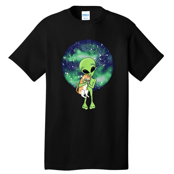 Alien And Cat Tall T-Shirt