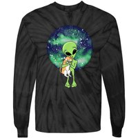 Alien And Cat Tie-Dye Long Sleeve Shirt