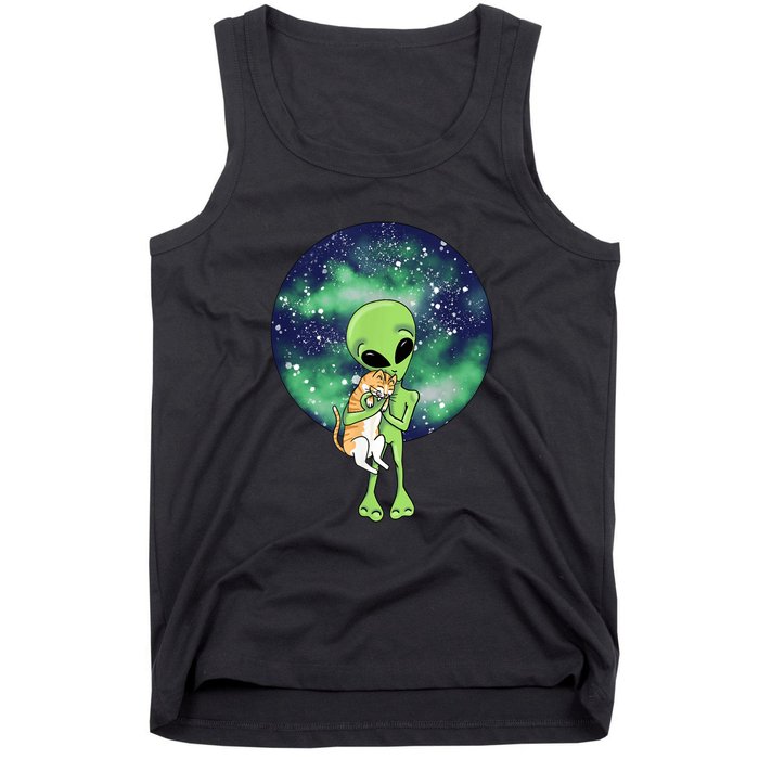 Alien And Cat Tank Top