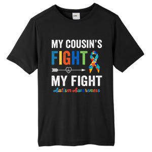 Autism Awareness Cousin My Cousin's Fight Is My Fight Tall Fusion ChromaSoft Performance T-Shirt