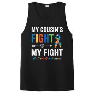 Autism Awareness Cousin My Cousin's Fight Is My Fight PosiCharge Competitor Tank