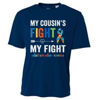 Autism Awareness Cousin My Cousin's Fight Is My Fight Cooling Performance Crew T-Shirt