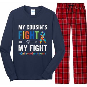 Autism Awareness Cousin My Cousin's Fight Is My Fight Long Sleeve Pajama Set