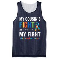 Autism Awareness Cousin My Cousin's Fight Is My Fight Mesh Reversible Basketball Jersey Tank