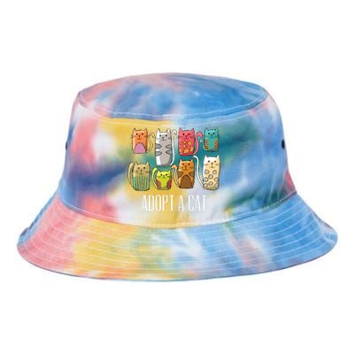 Adopt A Cat Shirts Cat Rescue Cat Adoption Tie Dye Newport Bucket Hat