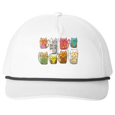 Adopt A Cat Shirts Cat Rescue Cat Adoption Snapback Five-Panel Rope Hat