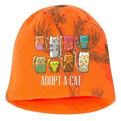 Adopt A Cat Shirts Cat Rescue Cat Adoption Kati - Camo Knit Beanie