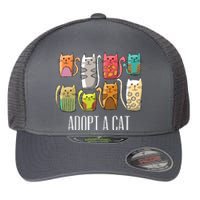 Adopt A Cat Shirts Cat Rescue Cat Adoption Flexfit Unipanel Trucker Cap