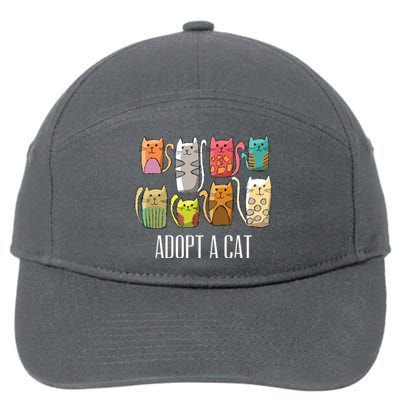 Adopt A Cat Shirts Cat Rescue Cat Adoption 7-Panel Snapback Hat