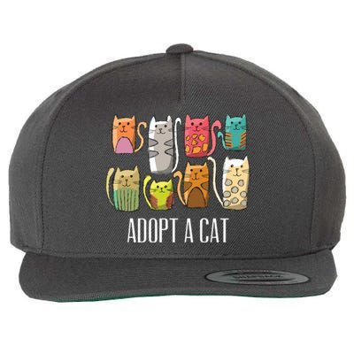 Adopt A Cat Shirts Cat Rescue Cat Adoption Wool Snapback Cap