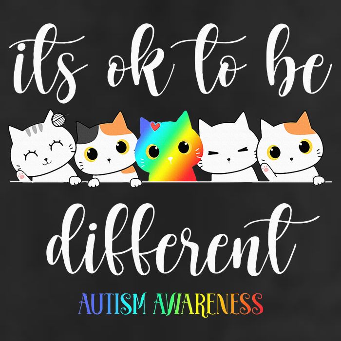Autism Awareness Cat Its Ok To Be Different Autistic Cool Comfort Performance Bucket Hat