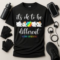Autism Awareness Cat Its Ok To Be Different Autistic Cooling Performance Crew T-Shirt