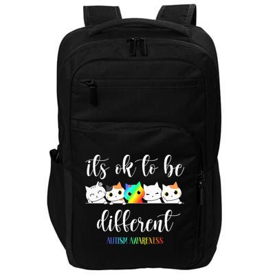 Autism Awareness Cat Its Ok To Be Different Autistic Impact Tech Backpack