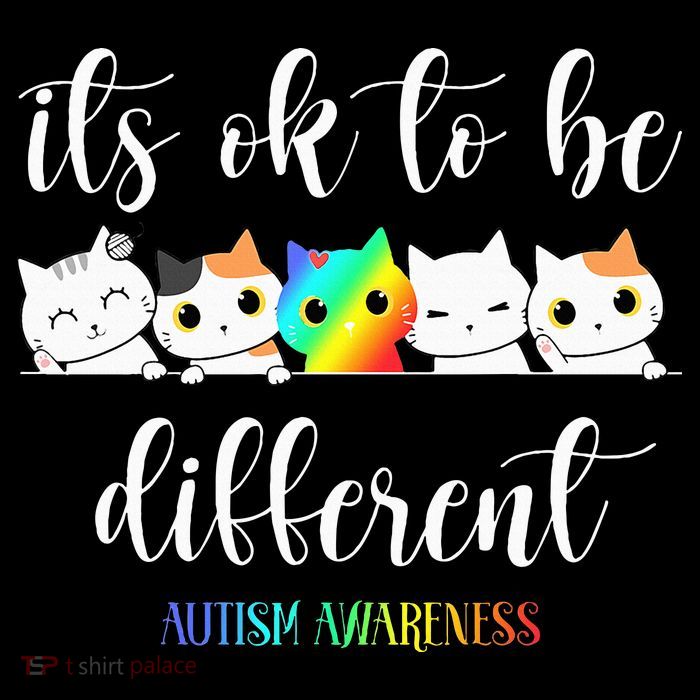 Autism Awareness Cat Its Ok To Be Different Autistic Impact Tech Backpack