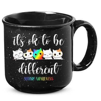 Autism Awareness Cat Its Ok To Be Different Autistic 15oz Campfire Ceramic Mug