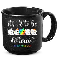 Autism Awareness Cat Its Ok To Be Different Autistic 15oz Campfire Ceramic Mug