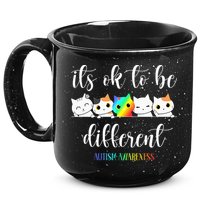 Autism Awareness Cat Its Ok To Be Different Autistic 15oz Campfire Ceramic Mug