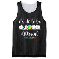 Autism Awareness Cat Its Ok To Be Different Autistic Mesh Reversible Basketball Jersey Tank