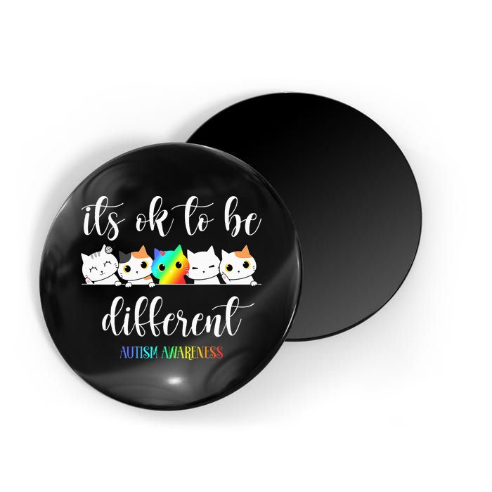 Autism Awareness Cat Its Ok To Be Different Autistic Magnet
