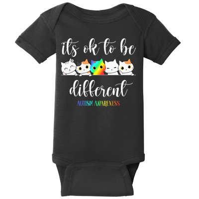 Autism Awareness Cat Its Ok To Be Different Autistic Baby Bodysuit