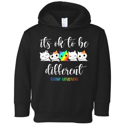Autism Awareness Cat Its Ok To Be Different Autistic Toddler Hoodie