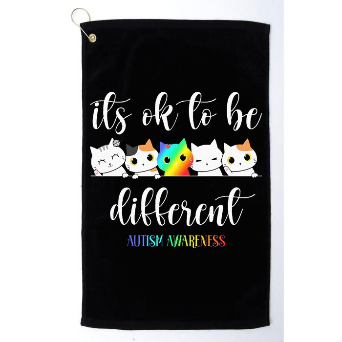 Autism Awareness Cat Its Ok To Be Different Autistic Golf Towel
