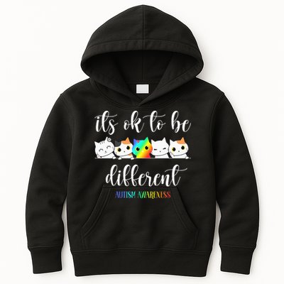 Autism Awareness Cat Its Ok To Be Different Autistic Kids Hoodie