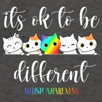 Autism Awareness Cat Its Ok To Be Different Autistic Vector Backpack