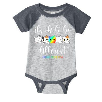 Autism Awareness Cat Its Ok To Be Different Autistic Infant Baby Jersey Bodysuit