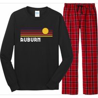 Auburn Alabama Classic Retro Vintage Style Sunset City Long Sleeve Pajama Set