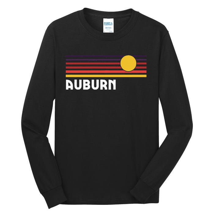 Auburn Alabama Classic Retro Vintage Style Sunset City Tall Long Sleeve T-Shirt